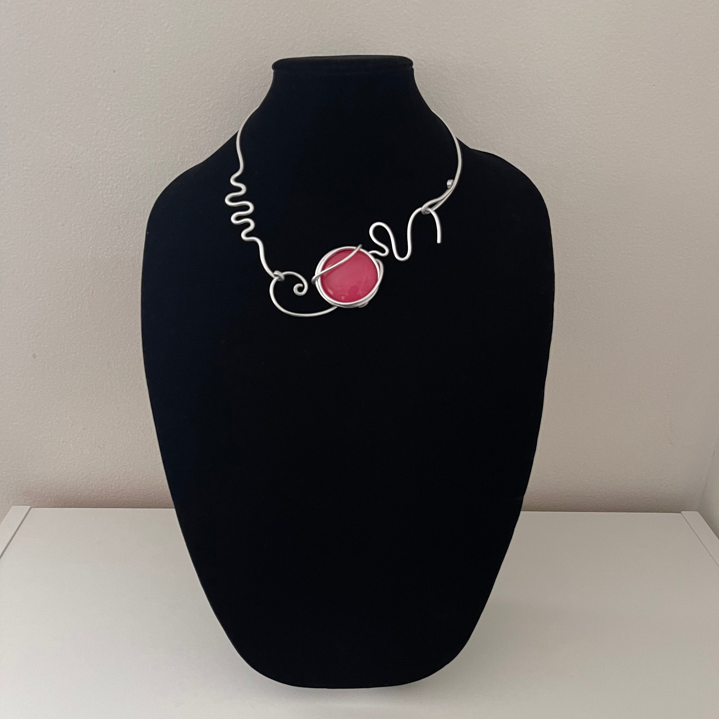 Pink Chrome Choker